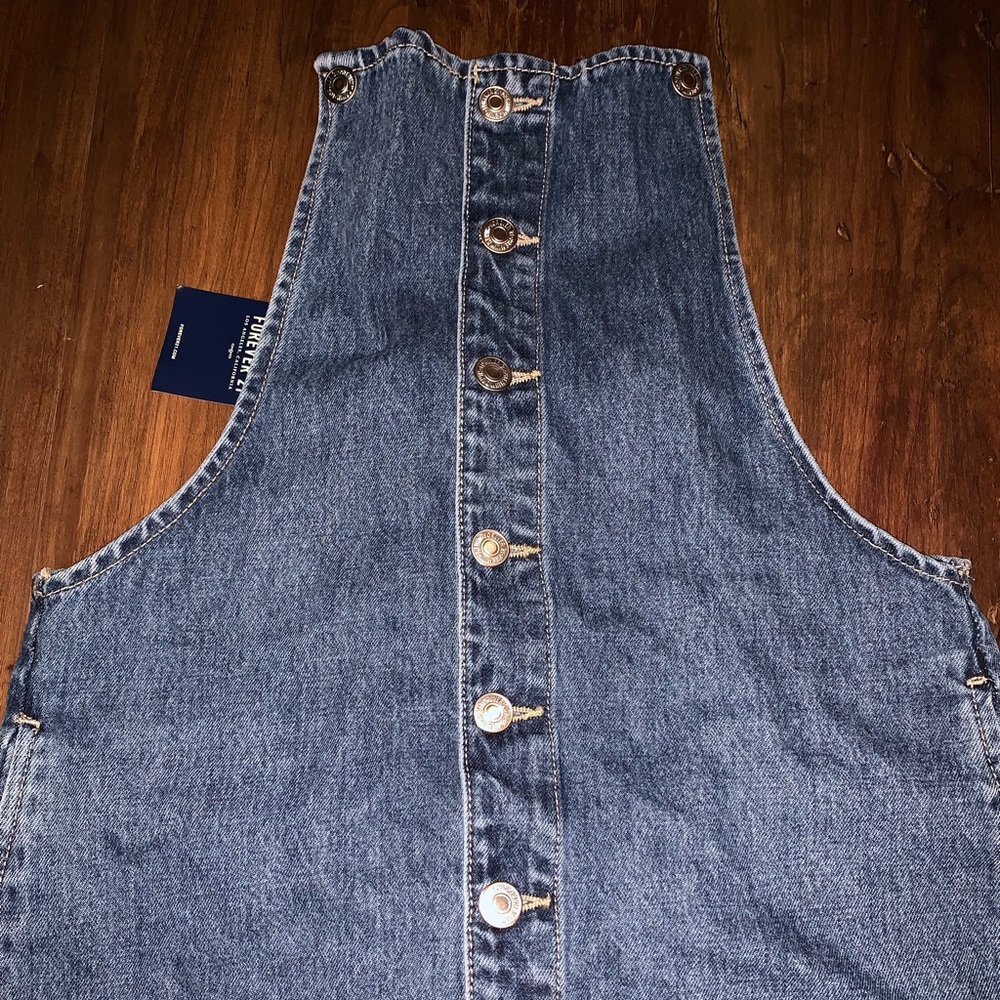 Forever 21 button down overall dress